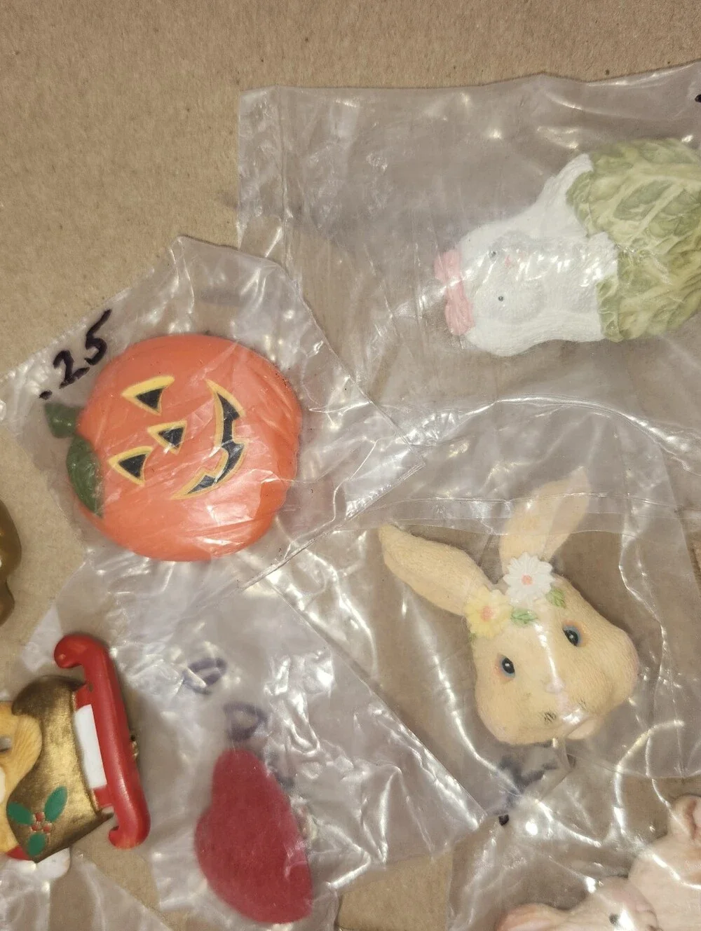 Huge lot Vintage Valentine's Holiday Pins earrings jewelery Halloween Christmas